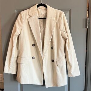 H&M Cream Corduroy Blazer